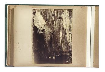 (FIJI, TASMANIA, OCEANIA--EARLY PHOTOGRAPHS.) Album containing 57 mounted albumens of Oceanic peoples and locations,